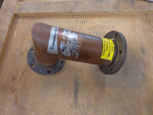 RCA 3 1/8&#034; coaxial waveguide 90 degree solid Copper and Brass Transmission Line