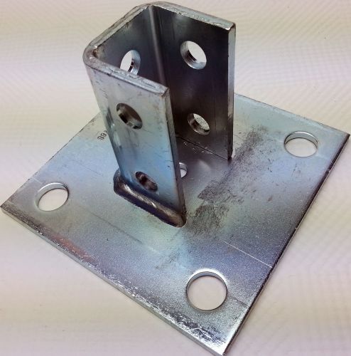 B line b280 post base for 1 5/8&#034; x 1 5/8&#034; channel 6&#034; x 6&#034; x 3 1/2&#034; tall plated for sale