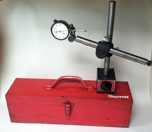 Starrett 659 heavy duty magnetic base w  25-441 1.0 x .001 dial indicator for sale