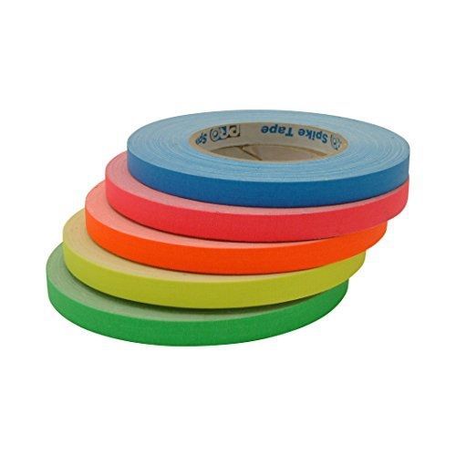 Jvcc gaff-color-pack gaffers tape multi-pack: 1/2 in. x 50 yds. 5 rolls/pack for sale