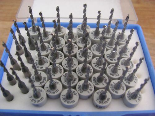 45PCS MINI CARBIDE DRILLS FP135-.0650 DIA.(118)