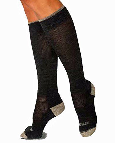 Merino Otdoor Perf  20-30mmHg CloseToe Calf Socks,Charcoal, Medium Med 422CMM12