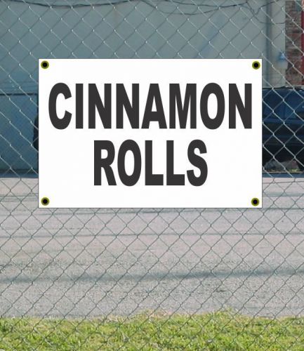 2x3 cinnamon rolls black &amp; white banner sign discount size &amp; price free ship for sale