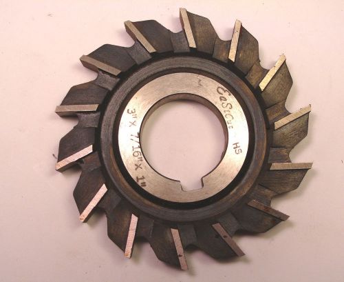 Nos easicut uk hhs plain tooth side &amp; face horizontal milling cutter 3&#034;x7/16&#034;x1&#034; for sale
