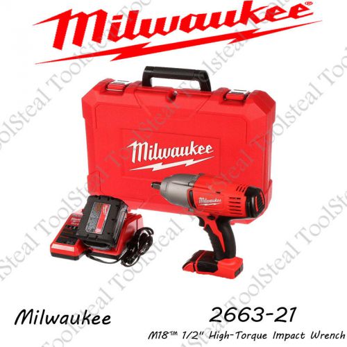 Milwaukee 2663-21 m18 1/2&#034; high-torque impact kit w/friction ring 5 yr. warranty for sale