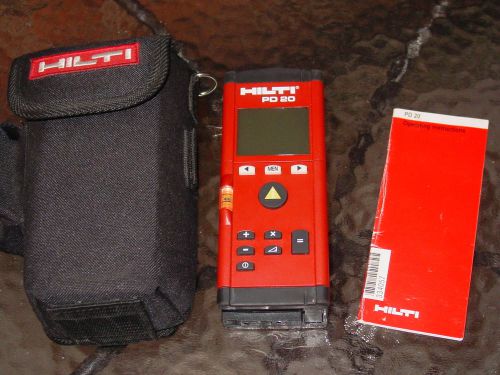 HILTI PD20 LASER RANGE METER W/CASE AND INSTRUCTIONS