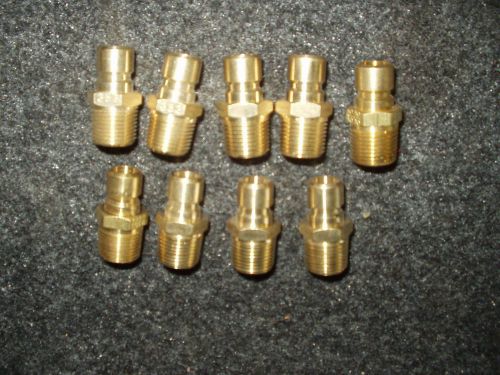 NEW LOT OF 9 PPE BRASS MALE PLUG FITTING 353,  3/8&#034; ID,  7/16 NPT