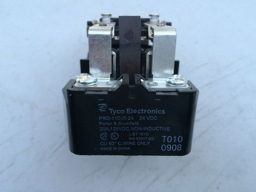 Tyco electronics/potter &amp; burmfield prd-11dj0-24, power relay 24vdc 20a dpdt for sale