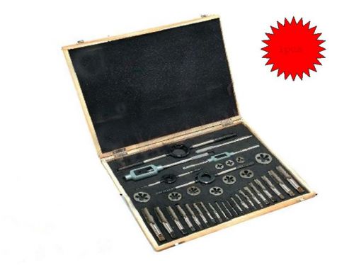 Heavy duty metric 5f tap and die set m6 to m24,(35pc) t&amp;b carbon steel brand new for sale