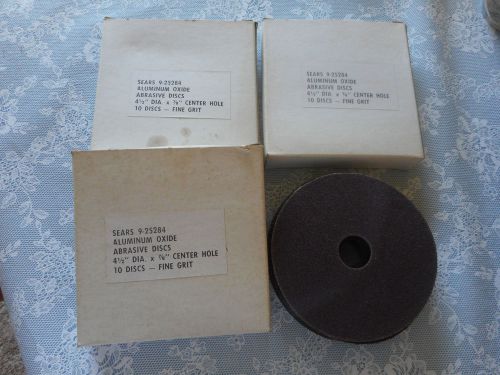 30 -abrasive discs 41/2&#034;  aluminum oxide fine grit sanding discs sears 9-25284 for sale
