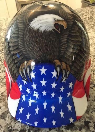 American Eagle &amp; USA Flag Hard Hat Adjustable Size 54-65 cm Fibre Metal