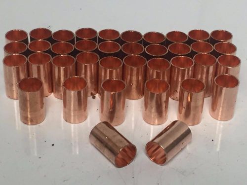 38 piece 1/2&#034; x 1/2&#034; nibco coupling wrot copper plumbing fittings connector for sale