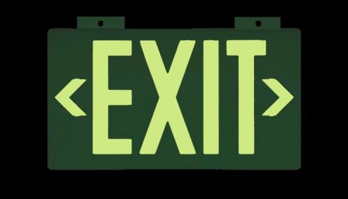 JESSUP 7021 PHOTOLUMINESCENT (NEW in BOX) ** EXIT SIGN ** Glows 50+ HOURS!