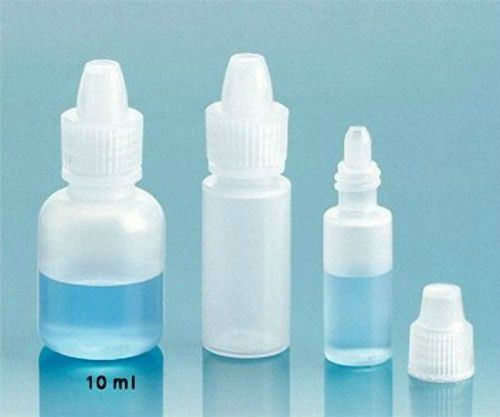 10 ml LDPE Plastic Dropper Bottles w/Child-Resistant Caps (Lot of 100)