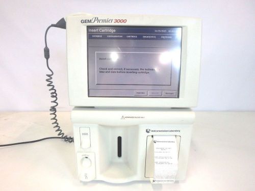 Instrumentation laboratory gem premier 3000 blood / gas analyzer 5700 w/ scanner for sale
