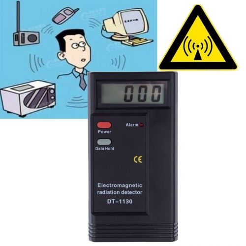 Black Digital LCD Electromagnetic Radiation Detector EMF Meter Dosimeter Tester