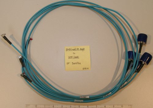 (4) QDS(Male) to SMB(Male) Right Angle Sureflex E036A-QDSSB-1M5-MT- Cables 59&#034;