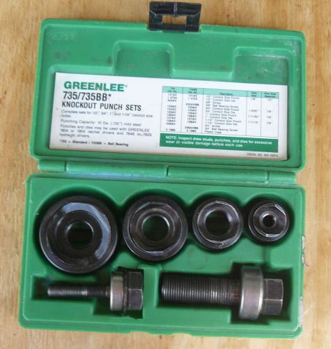 Greenlee 735bb round knockout punch kit, 1/2 to 1-1/4 in for sale