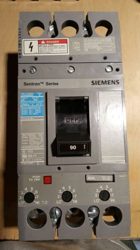 Siemens 90 Amp 3 Pole Circuit Breaker FXD63B090 120 208 240 480 600v Sentron