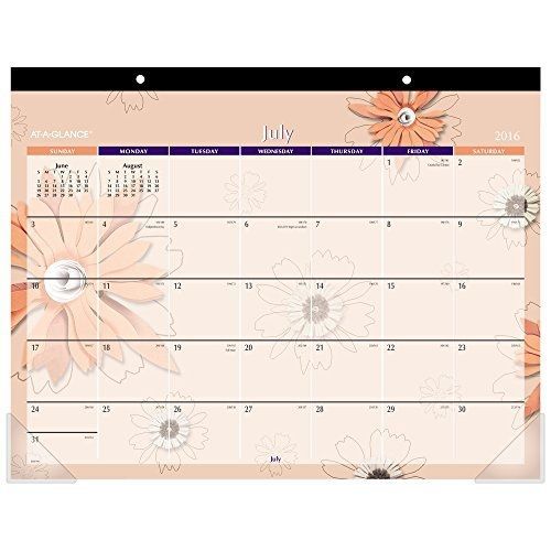 At-A-Glance AT-A-GLANCE Academic Year Desk Pad Calendar, July 2016 - July 2017,