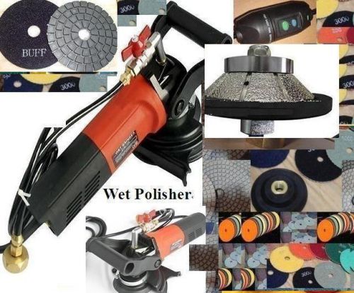 1/2&#034; bevel bullnose travertine wet polisher 40 pad 2 buff stone marble concrete for sale