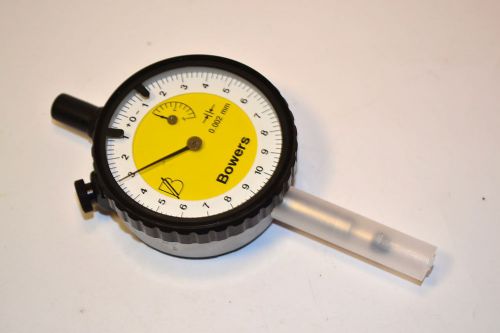 NOS BOWERS UK 0-2mm DIAL INDICATOR GAGE  0.002mm graduation  New in the box