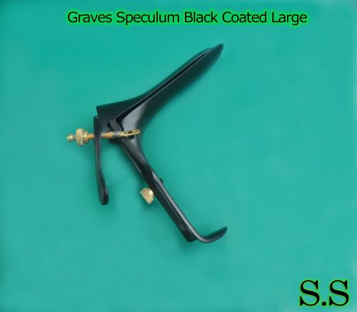 1 Piece Graves Large Vaginal Speculum Black Coated