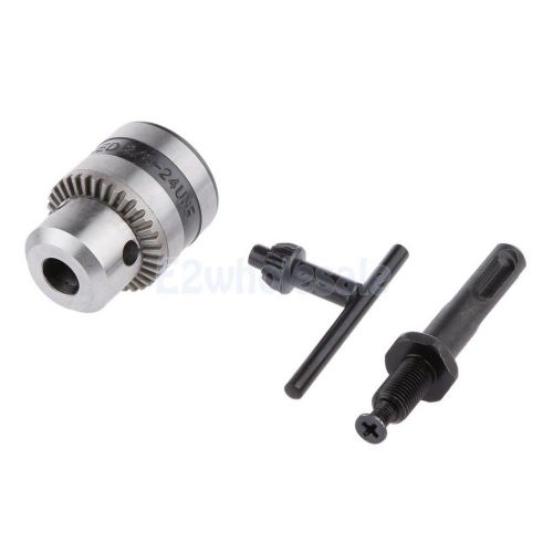 Manual 10mm keyless drill chuck with round shank adaptor hardware tool+ lock for sale