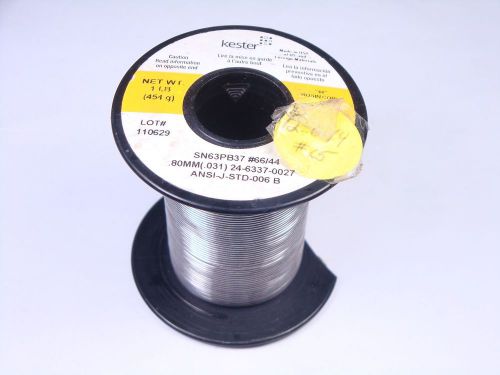 24-7150-0027 Kester Solder Wire 44 Rosin Core SN62 PB36 AG02 Silver .80mm .031&#034;