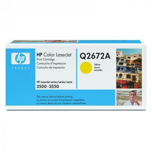GENUINE HP Color Laser Jet Q2672A Yellow Toner Cartridge