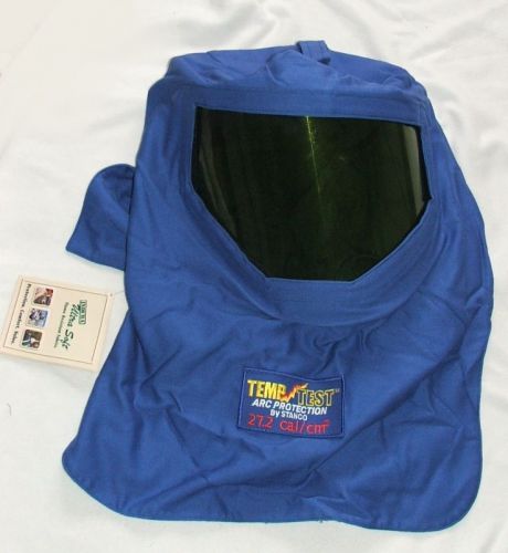 Stanco temper test arc flash hood,  flame resistant , blue,  tt25-712    new for sale