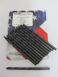Titan twist drill cd44211, #11, hss, heavy duty jobber length drill bits - 12 ea for sale