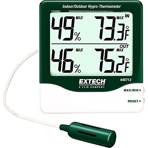 Tools Home Extech 445713 Big Digit Indoor/Outdoor Hygro-Thermometer