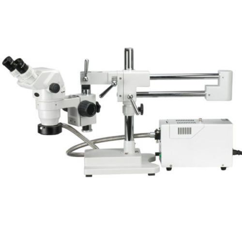 Amscope zm-4bw-for 6.7x-112.5x binocular stereo zoom microscope + 3d boom for sale
