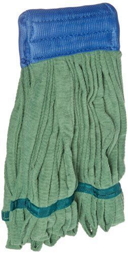 Impact 3128 Microfiber Tube Wet Mop with Mesh Headband, Medium, Green Case of 12