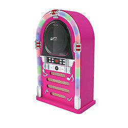 Bluetooth/CD Jukebox with LED Neon Lights - Pink (P17-J95BF-8)