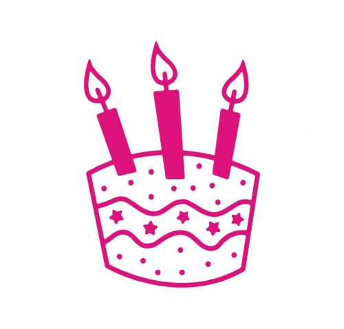 Birthday Cake Car Window Truck / Van Tempo Sticker Vinyl Decals-1808