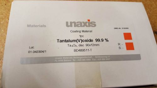 Tantalum Oxide (Ta2O5), 99.9% 90 mm Diameter X 12 mm Sputtering Target Unaxis