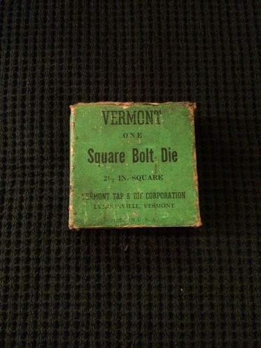Vintage Vermont Square Bolt Die
