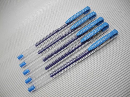 (10 Pens Pack) UNI-BALL SIGNO UM-100 0.7mm roller ball pen, Light Blue (Japan)