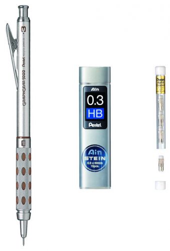 Pentel PG1013 Mechanical Pencil (1pc)+C273-HB Refill (1pc)+Z2-1N Eraser(1pc)