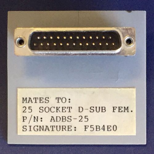 CIRRIS SYSTEMS P/N ADBS-25 25 PIN D-SUB MALE ADAPTER