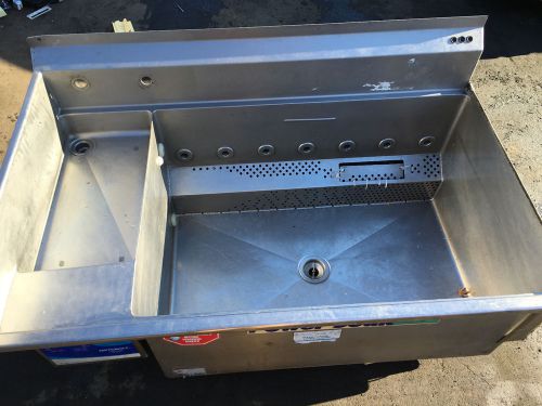 Metcraft power soak sink w/ pre-rinse &amp; two drainboards for sale