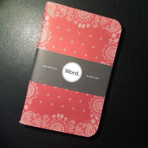 Word Red Bandana Notebooks - Rare - Retired