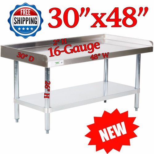 30&#034;x48&#034; 16-gauge stainless steel stand work prep table w/ undershelf backsplash for sale