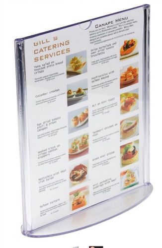 Displays2go OVLBSH85TK Clear Injection Molded Plastic Menu Holders, Pack of 25 @