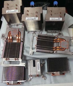 Lot of 8 Copper and Aluminum Heat Sinks