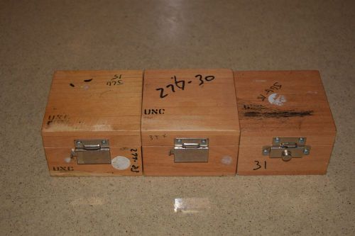 ++ WOOD CASE Interior Size: 3&#034; L 3&#034; W VARIES&#034; H - LOT OF 3 (RR1)