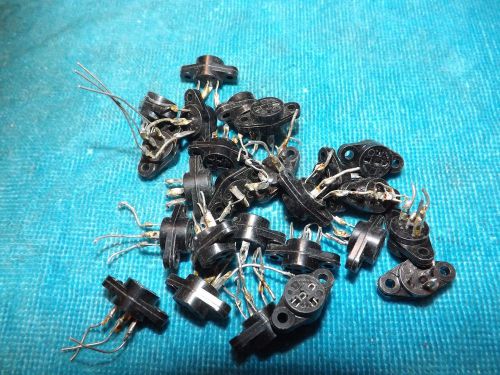 (30) CINCH 4-PIN TRANSISTOR SOCKETS - CHASSIS FLANGE MOUNT