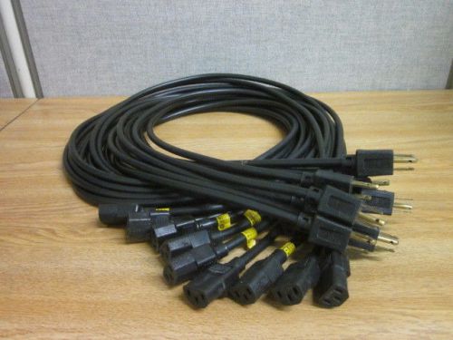 10 PACK 3 PRONG POWER CORDS 6.5 FOOT LONG 6AMP 125V FOR MONITORS, PC, TV ETC